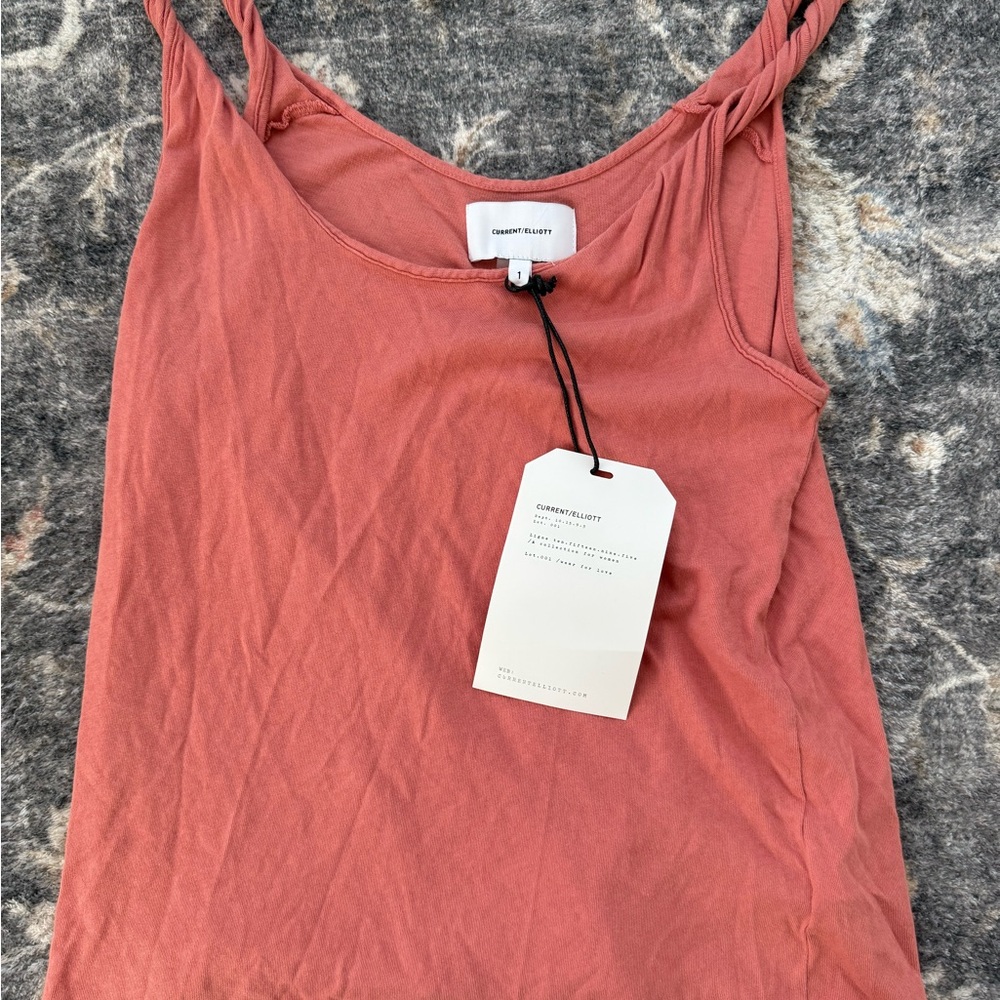 NWT Current/Elliott Twisted Tank Top in Canyon Rose Size 1